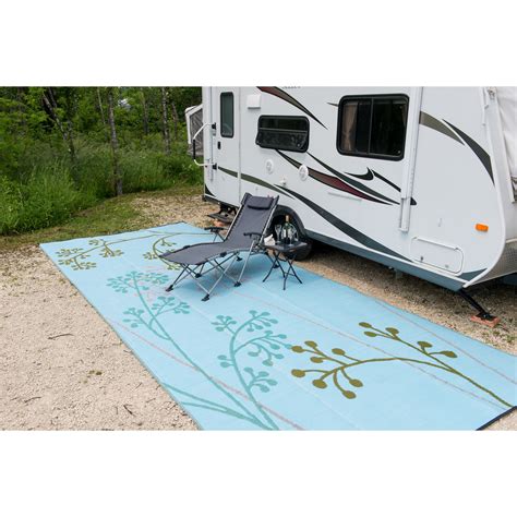 Bbbegonia Fernando Reversible Rvcampingpatio Mat In Bluegreen