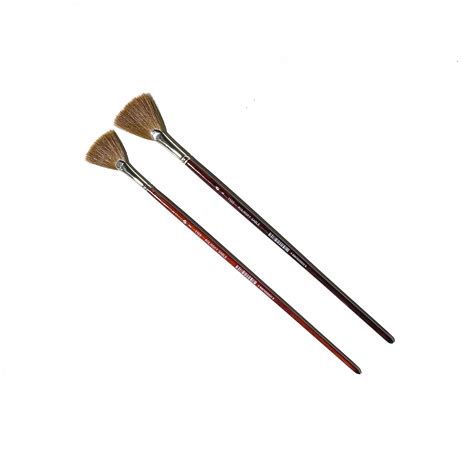 Кисть колонок веерная Художественные материалы "1103" короткая ручка ...