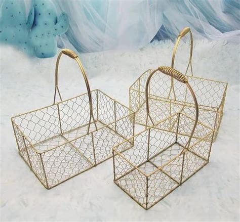 Gold Metal Wire Hamper Basket At Rs 350 Piece In Moradabad ID