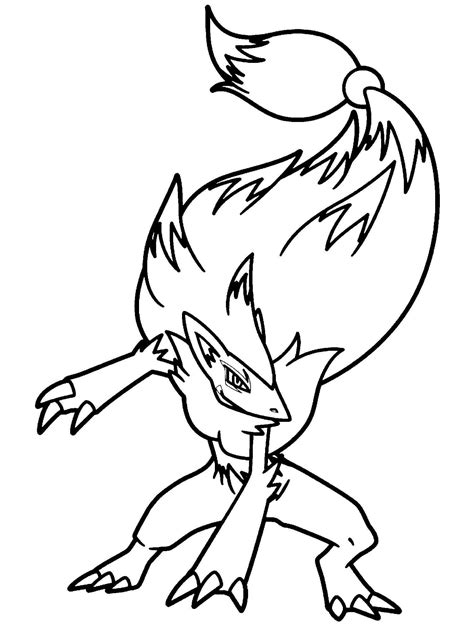 Pokemon Zoroark Coloring Pages Free Printable