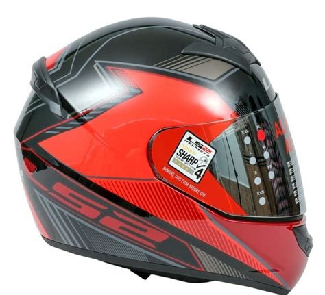 LS2 FF352 Kascal Gloss Black Red Full Face Helmet Buy Online In India