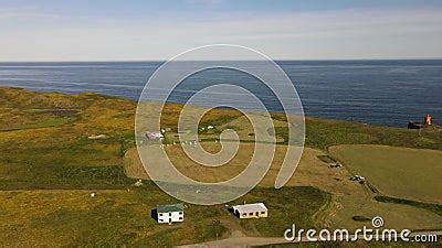 Aerial View of Farm in Grimsey Island Arctic Circle Iceland Stock Video ...