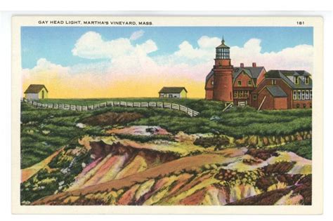MA Martha S Vineyard Gay Head Lighthouse United States Massachusetts Other Postcard