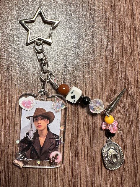 Kpop Ateez Seonghwa Bouncy Inspired Keychain Double Sided Etsy