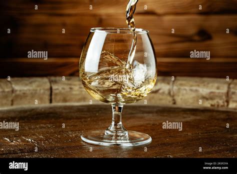 Double Whiskey Being Poured Into A Glass Stock Photo Alamy