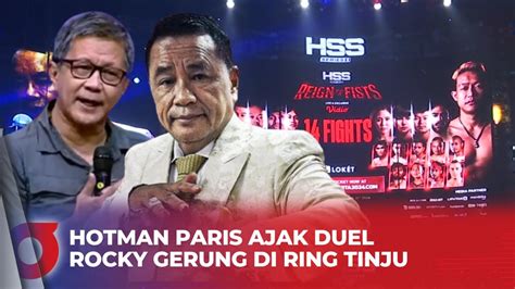 Makin Panas Hotman Paris Tantang Rocky Gerung Adu Jotos Di Ring Tinju