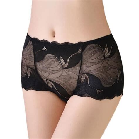 Nouveau Femmes Lingerie Sexy En Dentelle Couleur Unie Slips Culottes