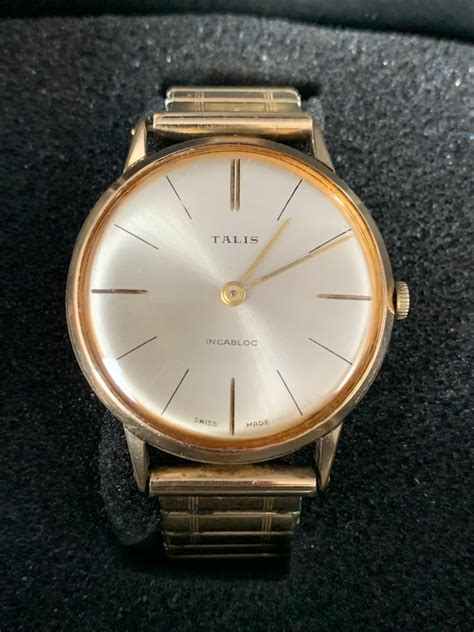 Vintage Talis Swiss Made Incabloc Gold Plated Dress Watch 17 Etsy Uk