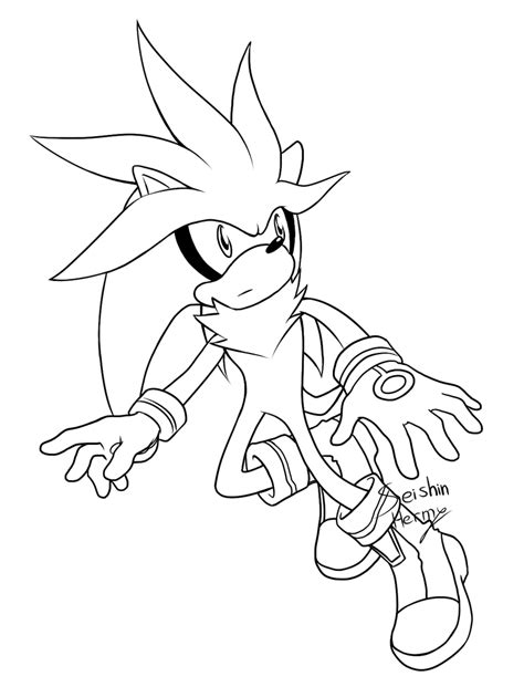 Silver The Hedgehog Pages To Print Coloring Pages