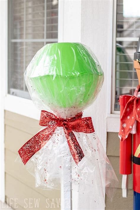 Diy Giant Lollipops Dollar Tree Christmas Craft Life Sew Savory