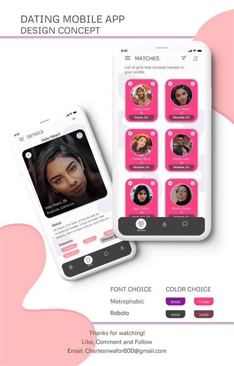 Dating Mobile App Design Concept Behance