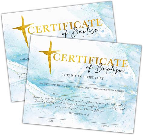 Amazon Baptism Certificates Baptism Certificates For Church