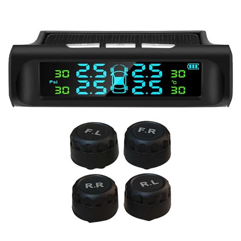 External Tire Pressure Sensor Automotive Solar Wireless Tire Pressure ...