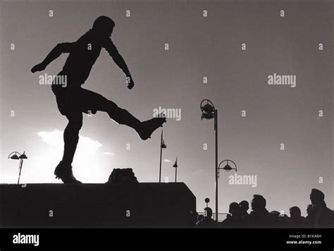 Fans Gathering By The Wilf Mannion Statue Outside The Riverside Stadium