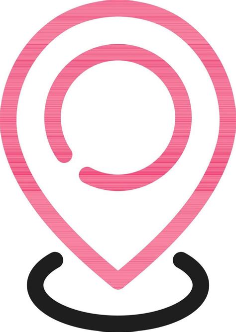 Location Point Line Icon in Pink and Black Color. 24375412 Vector Art ...