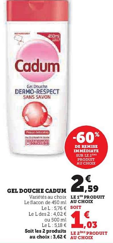 Promo Gel Douche Cadum Chez U Express Icatalogue Fr