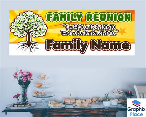 Family Reunion Banner Personalized Family Name Banner Family Reunion ...