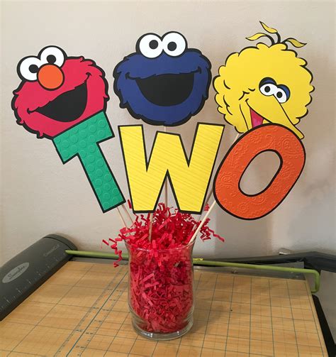 Sesame Street Birthday Decorations Table Centerpiece Sticks | Etsy