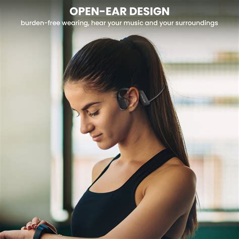 Topvision Open Ear Bone Conduction Headphones Wireless Bluetooth