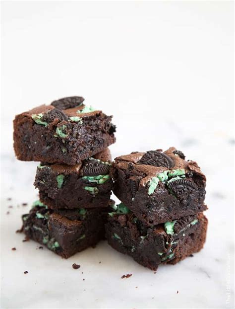 Mint Oreo Brownies- The Little Epicurean