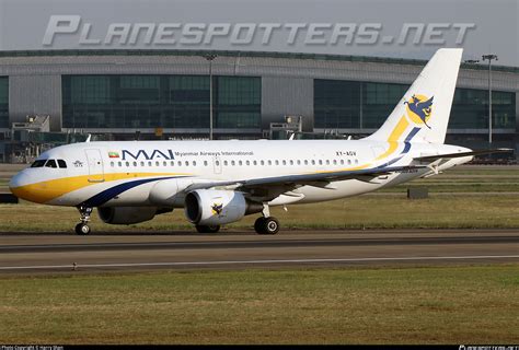 XY AGV Myanmar Airways International Airbus A319 111 Photo By Harry