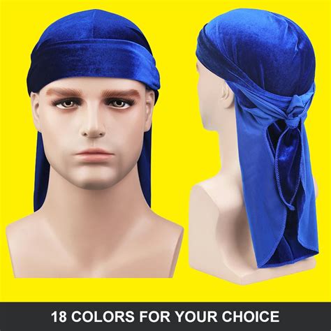 Unisex Velvet Durag Cap Bandana Hat Durag Hip Hop Headwrap Bandanas Doo