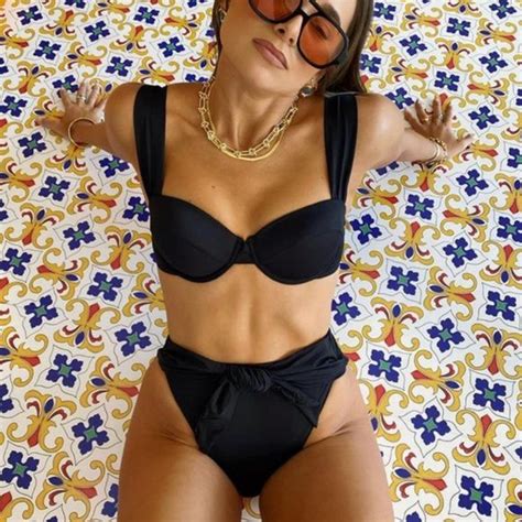 WeWoreWhat Swim Nwt Weworewhat Bikini Set Riviera High Waist