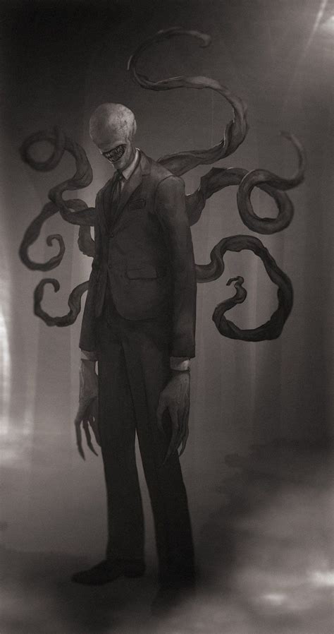 Slender, lozart x | Monstros assustadores, Arte assustadora, Arte horror