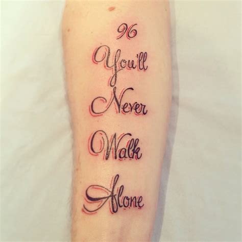 You'll never walk alone :) tattoo done by me Tattoo You, Tattoo Quotes ...