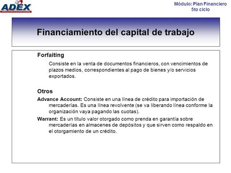 Financiamiento Del Capital De Trabajo Sights Sounds