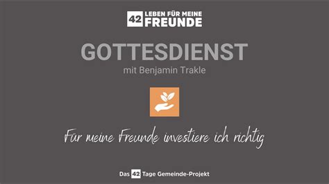 Für meine Freunde investiere ich richtig Benjamin Trakle YouTube