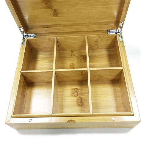 Custom Wood Tea Bag Box Lacquered Compartments Gift Wooden Tea