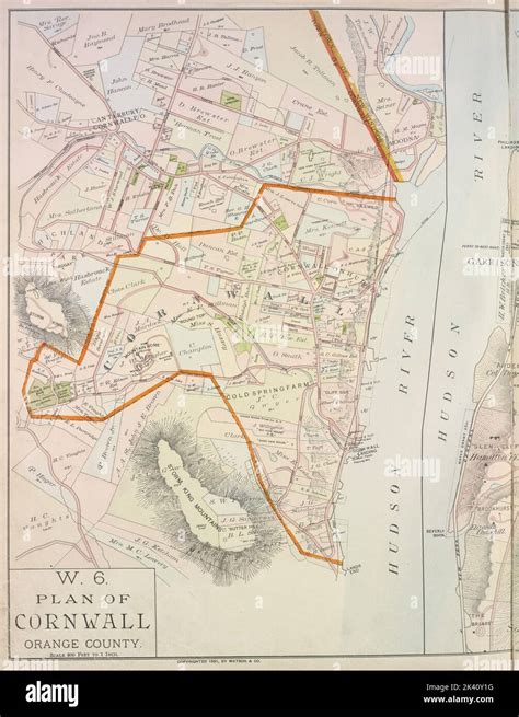 Plan Of Cornwall Orange County Cartographic Atlases Maps 1891