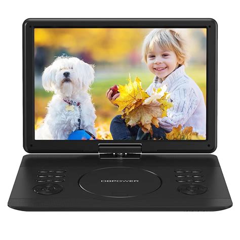 DBPOWER 14.1" HD Swivel Portable DVD Player - Region-Free, Long Battery ...