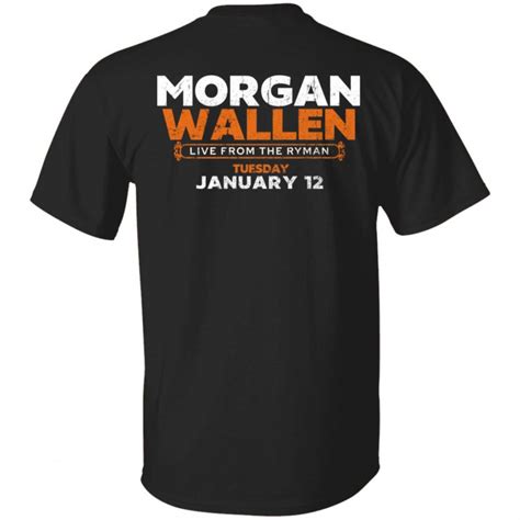 Morgan Wallen Merch Morgan Wallen Dark Grey Ryman Event Tee - Spoias