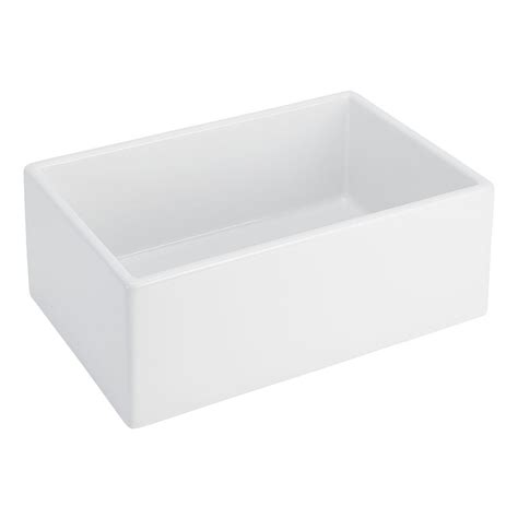 27" Rowena Fireclay Farmhouse Sink - White | Signature Hardware