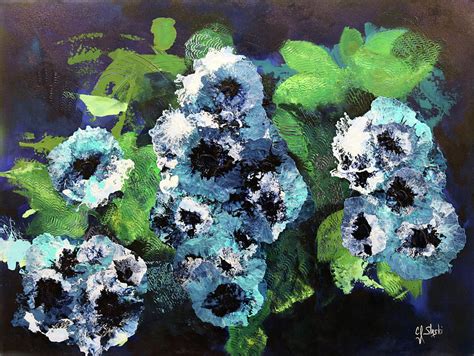 Sea Flowers In Abstract Painting By Carole Sluski Fine Art America