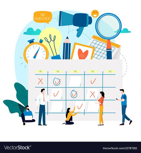 Time management planning events organization Vector Image 