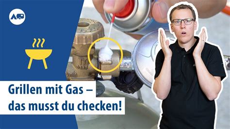 Dichtheitsprüfung der Gasflasche am Gasgrill einfach durchführen