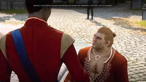 Dragon Age Inquisition Trespasser DLC Viscout Varric Gives Stuff