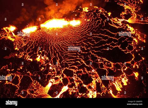 Meradalir Volcano Volcanic Eruption In Iceland Stock Photo Alamy