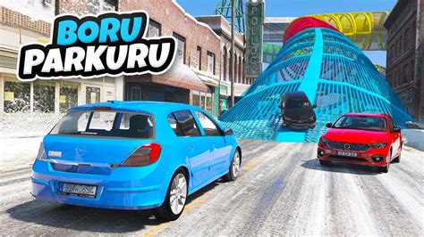 Sevilen Hatchback Arabalar Boru Parkurunda Yar Yor Gta Youtube