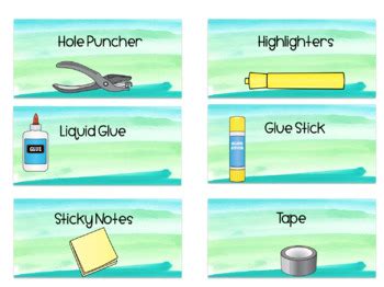 Water Color Teacher Tool Kit Labels By Mskinder Tpt