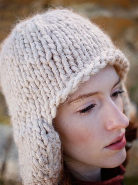 Zoya Bulky Yarn Earflap Hat Free Knitting Pattern