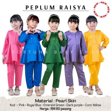 Fesyen Baju Peplum Budak Baju Raya Peplum Baju Kurung Peplum Budak