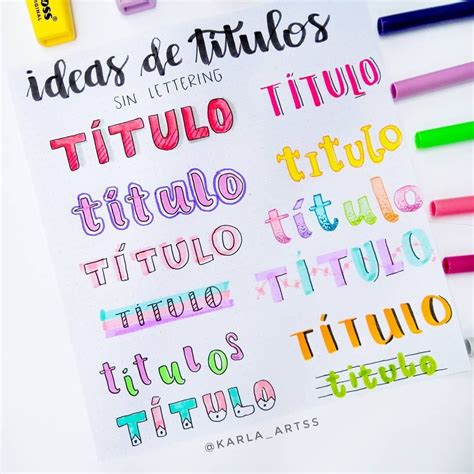 100 Ideas Para Títulos Creados A Mano • Procrastina Fácil