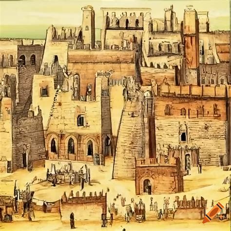 Medieval african city on Craiyon