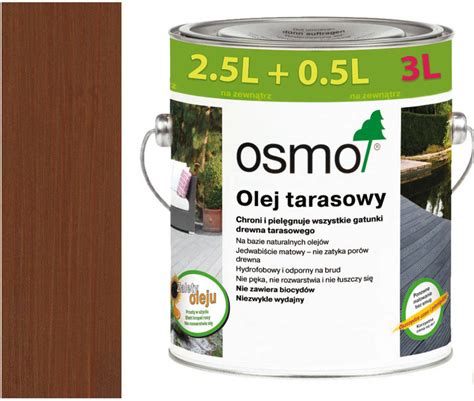 OSMO Olej do Tarasów 016 BANGKIRAI 3L Produkty Na Zewnątrz Płoty