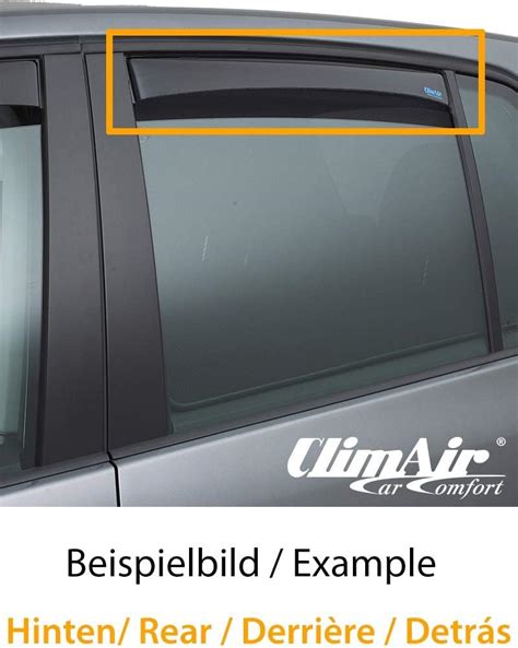 Climair Windabweiser Master Schwarz Hinten Kompatibel Mit Seat Ateca