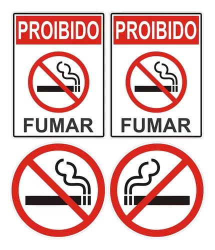 Kit 4 Adesivos Proibido Fumar Não Fume Neste Local Parcelamento